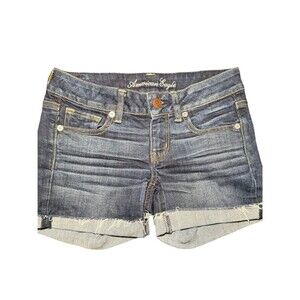 American Eagle Outfitters Women’s  2012 Jean Shorts Cuffed Stretch Size 4